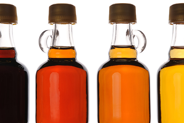 Syrup bottles